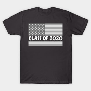 Class of 2020 Senior American Flag Graduation Gifts T-Shirt